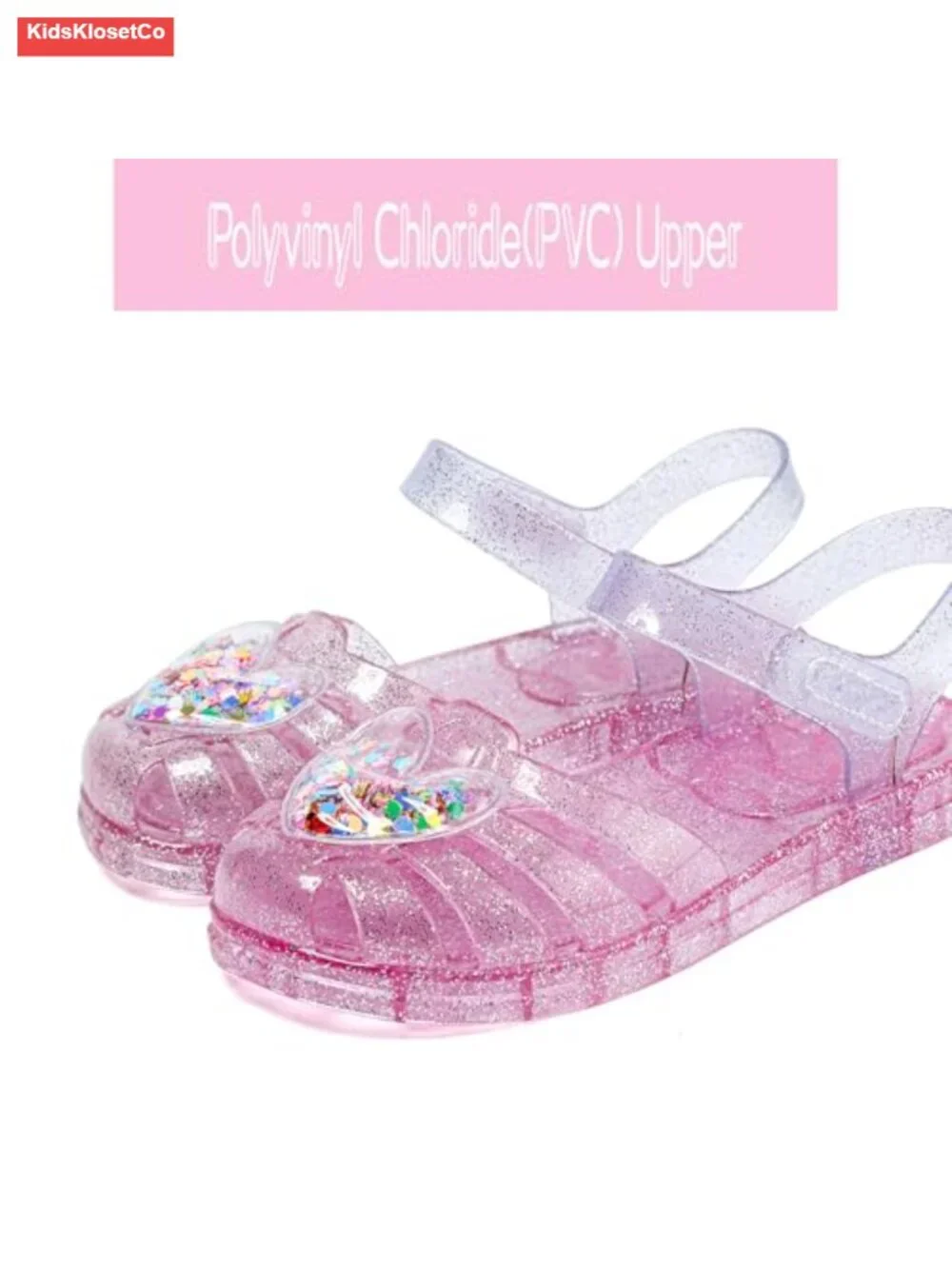 Girls Soft Sole Jelly Sandals Closed Toe Comfortable Princess Summer Dress